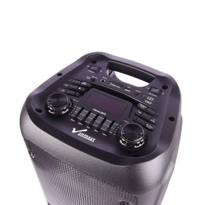 اسپیکر چمدانی بلوتوثی رم و فلش خور Vanmaax MAX-1100 + میکروفون و ریموت کنترل