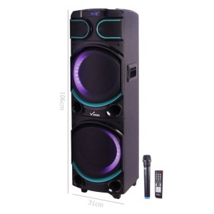 اسپیکر چمدانی بلوتوثی رم و فلش خور Vanmaax MAX-1400 + میکروفون و ریموت کنترل