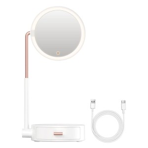 آینه آرایشی بیسوس Baseus Smart Beauty Series Lighted Makeup Mirror Storage Box DGZM-02 دارای LED