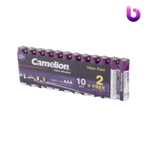 پک 2+10 باتری نیم قلمی Camelion Ultra Alkaline LR03 AM4 1.5V AAA
