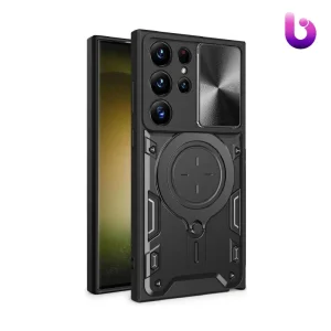 قاب ضد ضربه مگنتی Samsung Galaxy S22 Ultra Magnetic Support Case دارای محافظ دوربین