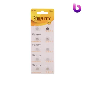 باتری سکه ای Verity Alkaline AG1 بسته ۱۰ عددی