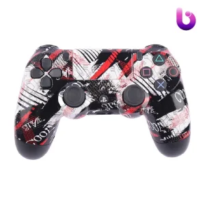دسته بی سیم SONY PlayStation 4 DualShock 4 High Copy طرح Style Cool مشکی سفید قرمز