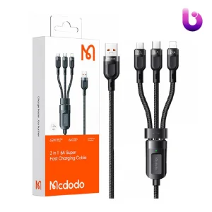 کابل ۳ سر فست شارژ Mcdodo Grenade Series CA-0930 6A 66W 1.2m