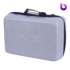 کیف کنسول بازی PS5 چرمی طوسی