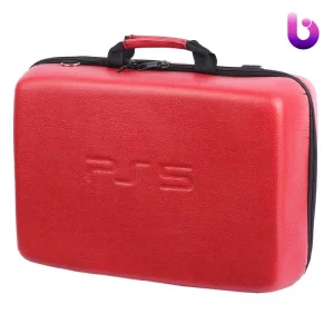کیف کنسول بازی PS5 چرمی قرمز