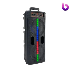 اسپیکر چمدانی بلوتوثی رم و فلش خور Kimiso QS-8201 + میکروفون و ریموت کنترل