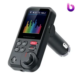 شارژر فندکی و پخش کننده بلوتوث پاورولوژی Powerology FM Transmitter Pro PCCSR003 توان 18 وات