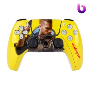 دسته بازی بی سیم طرح پلی استیشن P4-Plus T29 Cyberpunk 2077 PS4 / PC 5