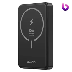پاوربانک وایرلس 6000 مگ سیف باوین Bavin PC026 توان 22.5 وات دارای استند
