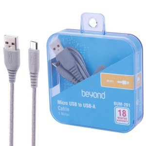کابل میکرو یو اس بی فست شارژ Beyond BUM-201 2.1A 1m