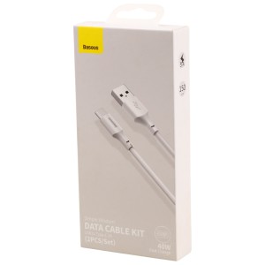 کابل تایپ سی فست شارژ Baseus TZCATZJ-02 5A 40W 1.5m بسته 2 عددی