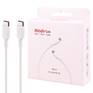 کابل تبدیل فست شارژ Hadron HTC-C-C01 Type-C to Type-C 3A PD QC 1m