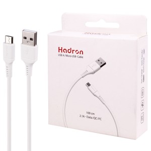 کابل میکرو یو اس بی فست شارژ 2.1 آمپر هادرون HTC-A-U01 طول 1 متر