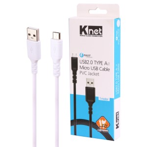کابل میکرو یو اس بی فست شارژ کی نت K-CUM02010 طول 1 متر