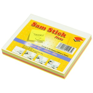 کاغذ یادداشت چسب دار Sam Stick Note 10*7.5cm بسته ۱۰۰ برگی
