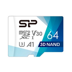 رم میکرو ۶۴ گیگ سیلیکون پاور Silicon Power Superior Pro A1 V30 U3 100MB/s + خشاب