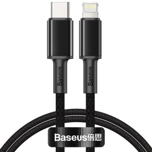 کابل تبدیل فست شارژ Baseus CATLGD Type-C to Lightning 3A PD 20W 1m