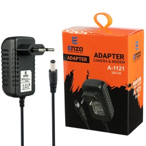 آداپتور مودم Enzo A-1121 12V 1A فیش درشت