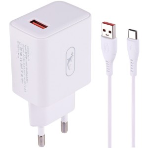شارژر دیواری فست شارژ Sky Dolphin SC31T QC3.0 3.5A 18W + کابل تایپ سی