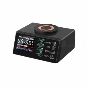 هاب شارژر 8 پورت و شارژر وایرلس پرودو Porodo PD-MFMGFC Multi-Port Charging Hub توان 110 وات