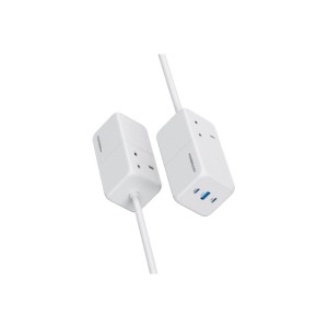 چند راهی برق و شارژر پاورولوژی Powerology 65W Power Strip PWPS65W دارای 3 پورت