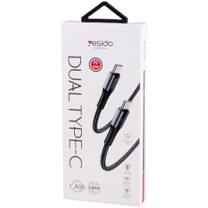 کابل تبدیل فست شارژ Yesido CA96 Type-C To Type-C PD 60W 1.2m