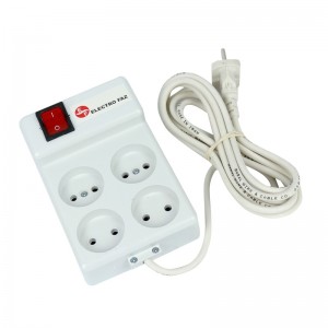 چند راهی 4 خانه برق الکترو فاز Electro Faz با کابل 3 متری شرینک