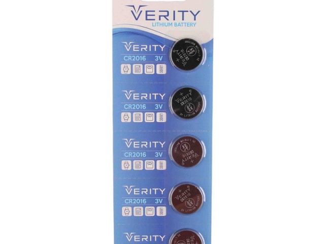 باتری سکه ای 5 عددی VERITY CR2016