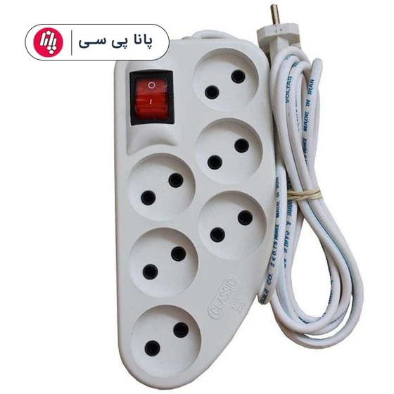 رابط برق 6 خانه درجه یک کلیددار
