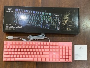 کیبورد سیمدار گیمینگ AULA s2022 PINK
