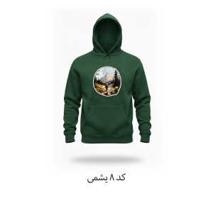 هودی داخل خز طرح دار کمپ استایل