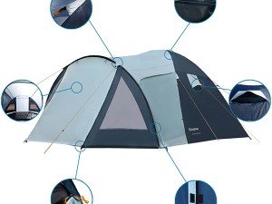 چادر کمپینگ سه نفره کینگ کمپ مدل Waterproof