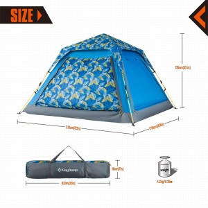 چادر مسافرتی 3 نفره کینگ کمپ POSITANO مدل KT3099