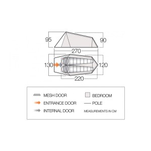 چادر مسافرتی 2 نفره ونگو مدل Vango - Soul 200