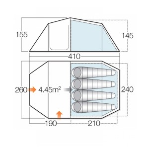 چادر مسافرتی 3 نفره مدل +Vango Ark 400