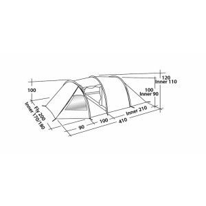 چادر مسافرتی 3 نفره ایزی کمپ مدل Easy Camp Spirit 300