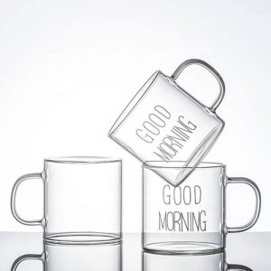 لیوان پیرکسی دستگیره دار Good Morning