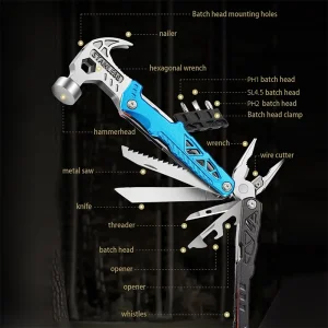 ابزار 17 کاره تاشو کوهنوردی Stainless برند TERGAYEE