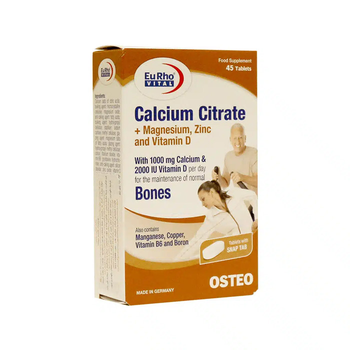 کلسیم سیترات یوروویتال 45 عددی
