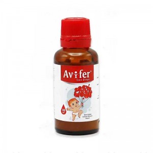 قطره آهن آویفربا طعم کرم و بیسکوییت، حاوی آهن  درمان و پیشگیری از کم خونی رفع کمبود آهن در کودکان