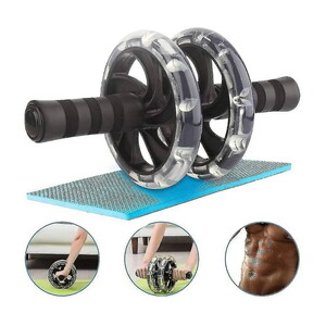 چرخ رولر تمرین شکم دوبل مدل ROLL WHEEL | مشکی | اورجینال