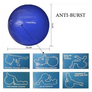 توپ بدنسازی جورکس مدل JOEREX-ANTI-BURST قطر 75 سانتیمتر