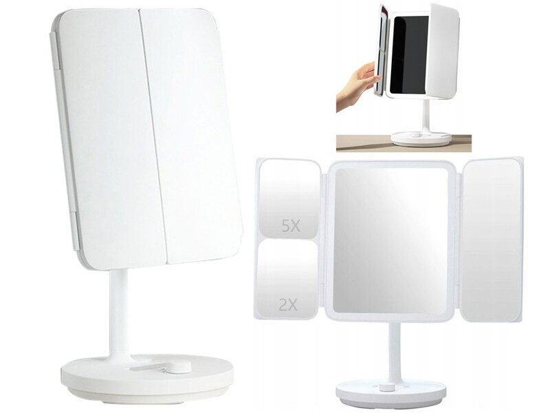 آینه آرایشی رومیزی ال ای دی دار تاشو شیائومی Xiaomi Jordan And Judy LED CountertopVanity Mirror Foldeable Nv536