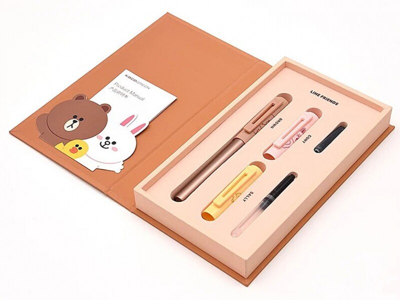 خودکار کودکانه شیائومی KACO LINE FRIENDS Fountain Pen Gift Box