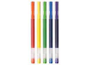 خرید بسته 5 تایی خودکار شیائومی gel pens Xiaomi Mi mjzxb03wc jumbo Colourful pen