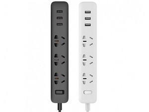 چند راهی سه سوکت و سه یو اس بی شیائومی Xiaomi Mi Power Strip Europlug XMCXB01QMN