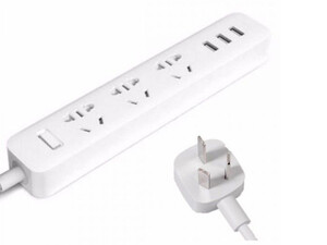 خرید بهترین چند راهی سه سوکت و سه یو اس بی شیائومی  Xiaomi Mi Power Strip Xmcxb01QMN Europlug XMCXB01QMN