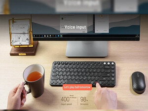 بهترین کیبورد بی سیم شیائومی به همراه ورودی صوتی هوشمند Xiaomi MWXKT01 Smart Dual-Mode Wireless Connection Bluetooth Elite Keyboard Intelligent Voice Input