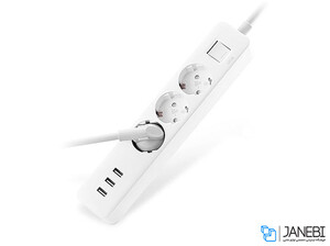 چند راهی و شارژر شیائومی 3 سوکت و 3 یو اس بی Xiaomi XMCXB04QM Mi Power Strip EU Plug